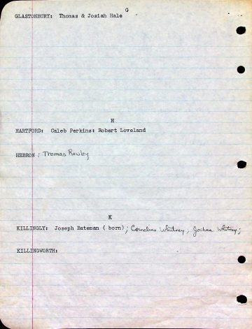Settlers' origins in Connecticut 1